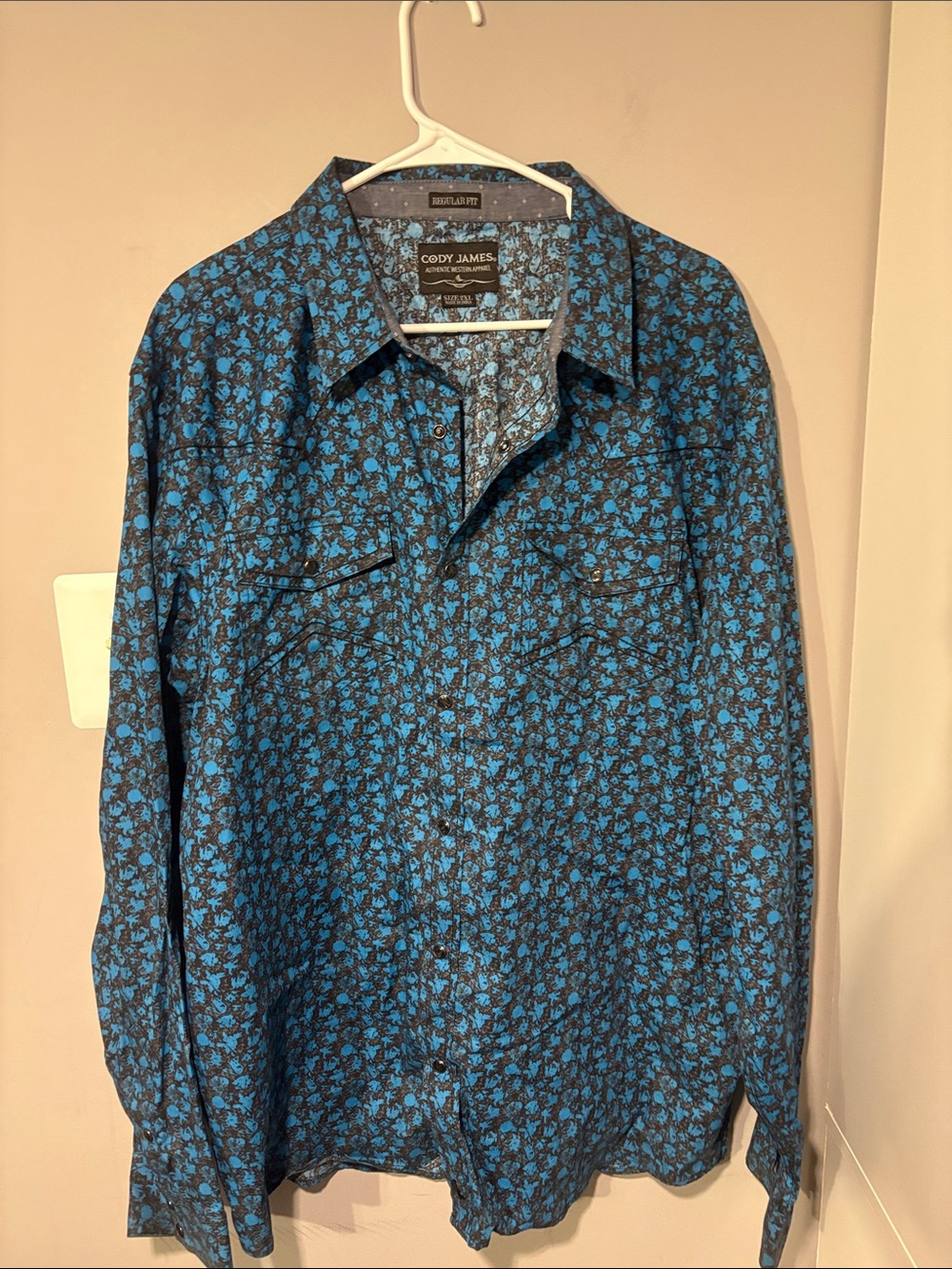 Cody James Blue Floral Lightweight Shirt Jacket Sz 2XL